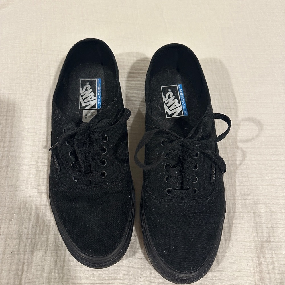 Vans Men's Black Canvas Sneakers - Size 9